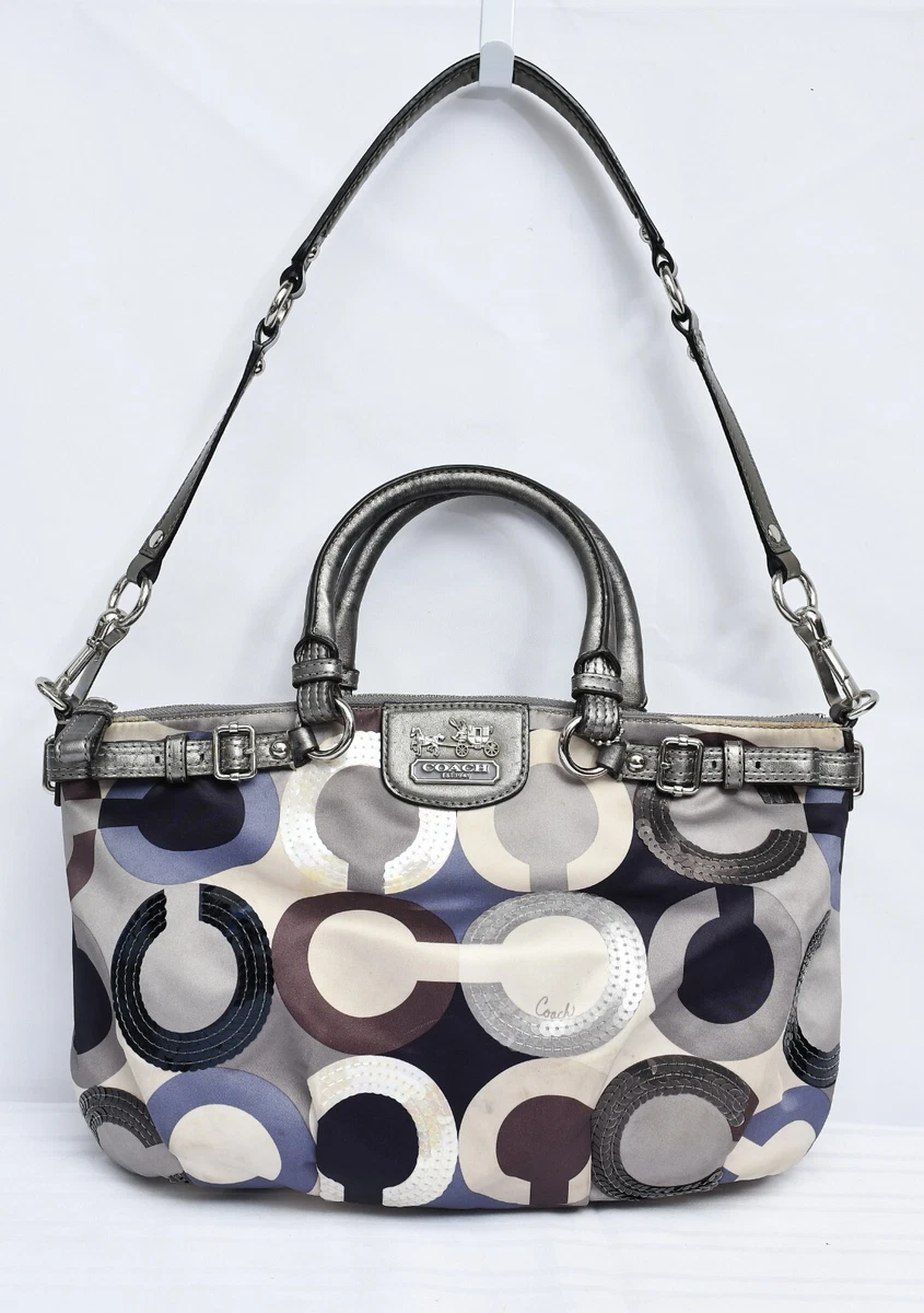 バッグ COACH Op Art Sequin 2Way Satchel Bag y2k Coach Madison Sequin Satchel/Top Handle Bag Handbags & Bags for