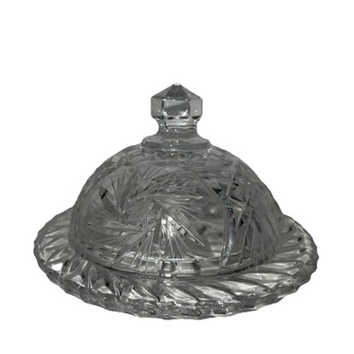 Anchor Hocking Clear Glass Covered Domed Cheese Butter Dish Keeper Pineapple 4x7