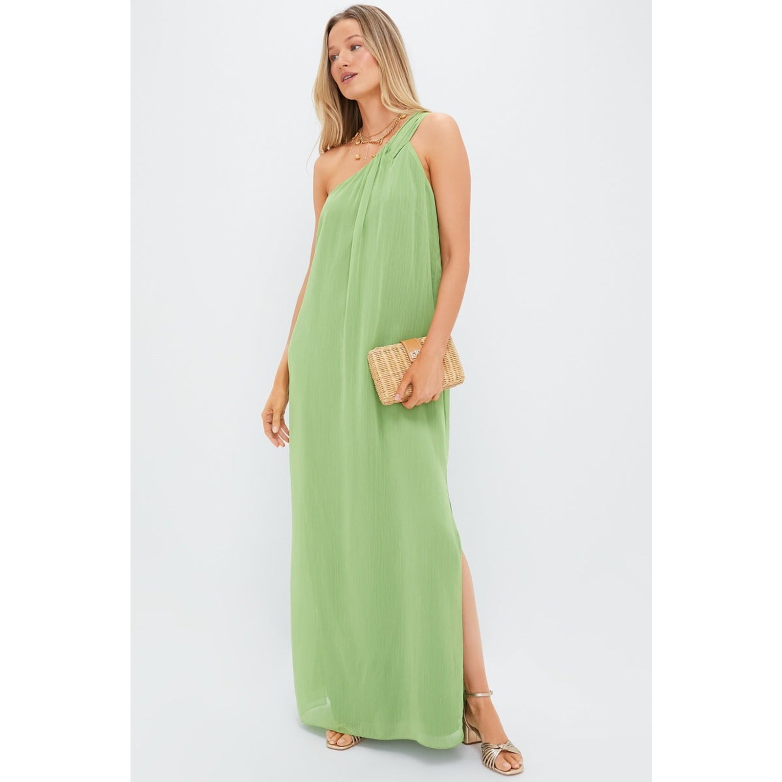 POMANDER PLACE Pistachio Green Soleil Gown Size XS NWT Retail $148 Tuckernuck