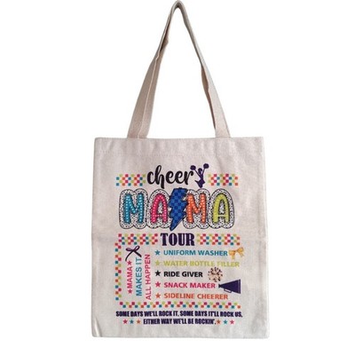 Wiederverwendbare Tragetasche Canvas Einkaufstasche Neuheit Geschenk für Cheerleaderin Mama On Tour