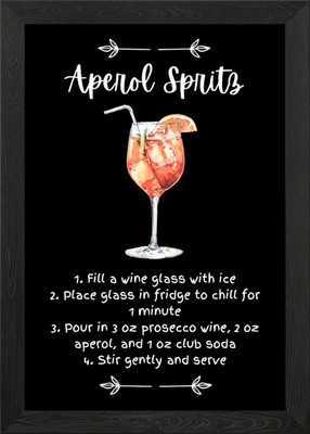 Aperol Spritz Vollständiges Rezept Gerahmtes Wandbild Poster Leinwanddruck Bild