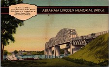 Abraham Lincoln Memorial Bridge Blair Nebraska Lincoln Highway Postcard