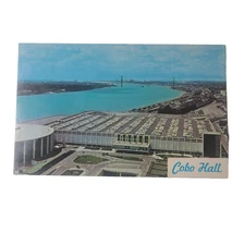 Postcard Cobo Hall and Convention Center Detroit Michigan Birds eye view