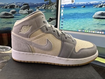 Air Jordan 1 Mid SE Coconut Milk Particle Grey 6.5Y