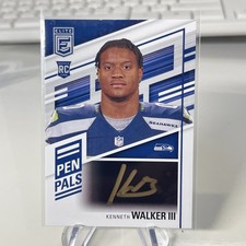 2022 Donruss Pen Pals Rookie Auto GOLD SP Kenneth Walker III Seahawks SB MVP
