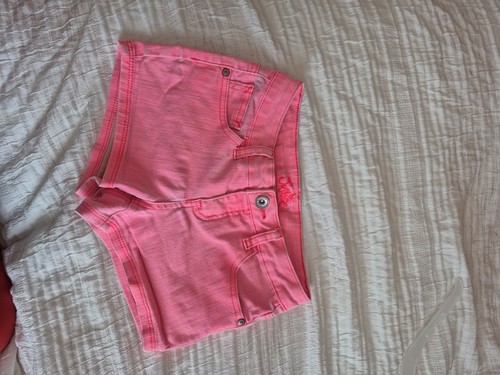 Justice Girls Shorts Pink Distressed Size 10R - Picture 2 of 4