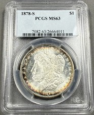 1887 Morgan Silver Dollar - PCGS MS63 - Certified & Graded, Flashy