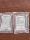 Johnson Matthey JM 1 oz .999 Fine Silver Bars x 2 Sealed In Plastic