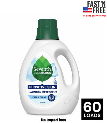 Seventh Generation Free and Clear Liquid Laundry Detergent, 90 fl oz, 60 Loads 