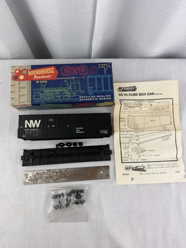 HO Roundhouse Norfolk & Western N&W 50' Doble Puerta Hi Cube Caja Coche Kit 605003 | Condition: Used