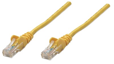 Intellinet Network Patch Cable, Cat5e, 3m, Yellow, CCA, U/UTP, PVC, RJ45, Gold P
