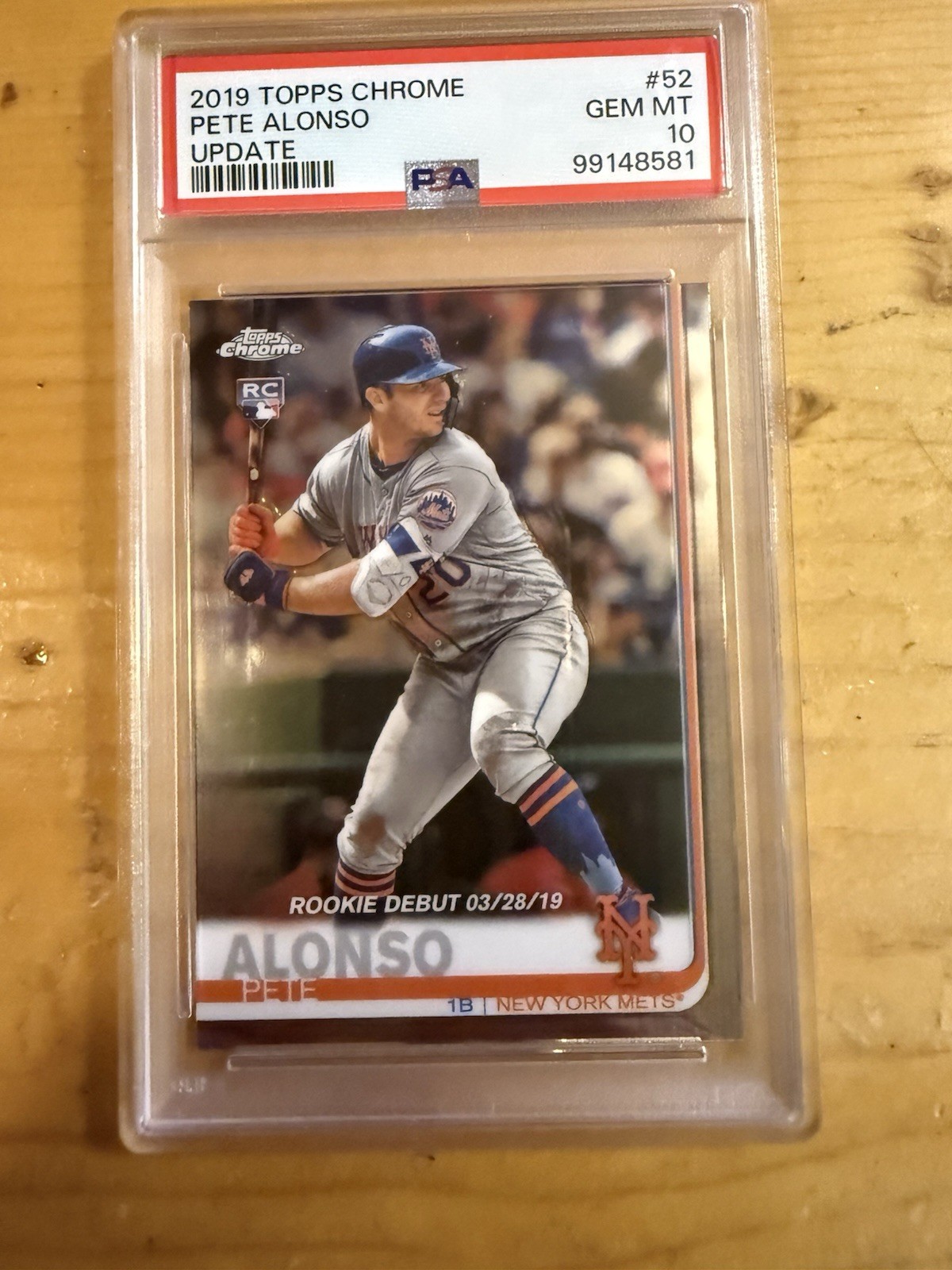 2019 Topps Chrome Pete Alonso Rookie Card PSA 10!🔥 view 3