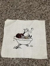 Completed Counted Cross Stitch Unframed California Raisin  6 X 7 inch