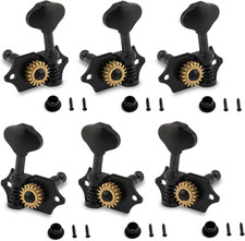 Open Gear Guitar String Tuning Pegs Machine Heads Tuners Slotted Hea...