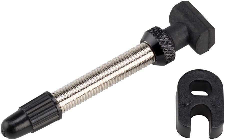 Латунный бескамерный клапан DT Swiss диаметром 40 мм со съемным сердечником Presta для дорожных дисков 4590₽