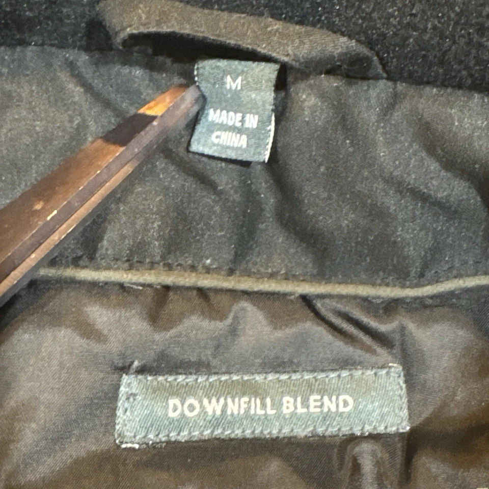 Chaqueta de invierno negra Perry Ellis Downfill Blend para hombre M abrigo acolchado de plumón de pato Foto 4 de 4