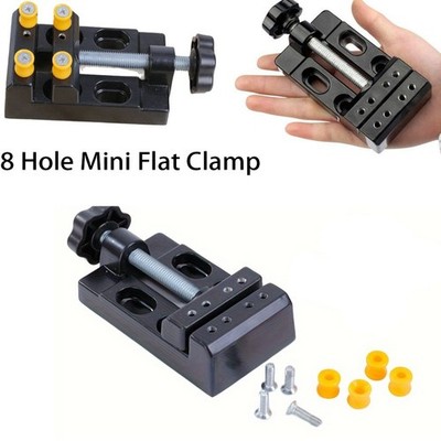 8 Hole Mini Vise Clamp Small Bench Vice Clamp on Table Vise Drill Press Vice