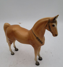 Vintage Unknown Brand Plastic 7" Palomino Gold Western Accents Horse