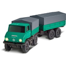 Carson 1:87 MB Unimog Forst m. Häng. 2,4G 100% RTR Puppe