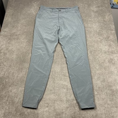 Primo Pants Mens 33 x 31 Gray Casual Tapered Performance Golf Stretch Casual