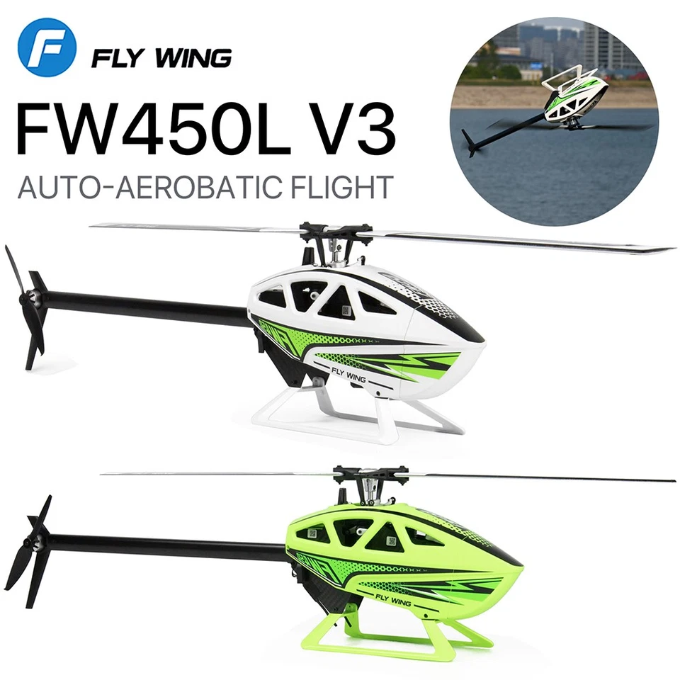 Fly Wing FW450L V3 GPS 6CH 3D Automatic Return Hovering RC Helicopter 2Battery - Image 4 of 4