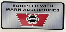 WARN  Winch Vintage Decal Replacement Red