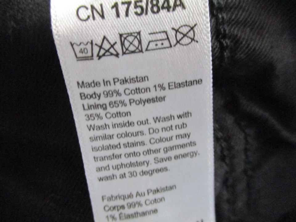 Topman 短裤男式 34 黑色牛仔修身弹力休闲紧身 10 英寸 — 第 4/4 张图片