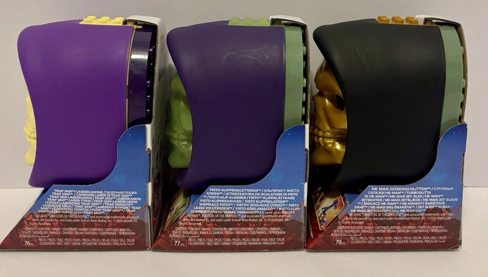 Mega Construx 宇宙大师套装 -(3) 骷髅头,(5)人物,(2)2 包 — 第 4/4 张图片