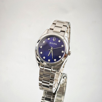 Bulova Sutton 96P229 Blue Classic Diamond Quartz Women's Watch