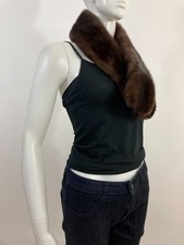 Beautiful  Soft Dark Brown Mink Fur Scarf - New Lining - Vintage Fur