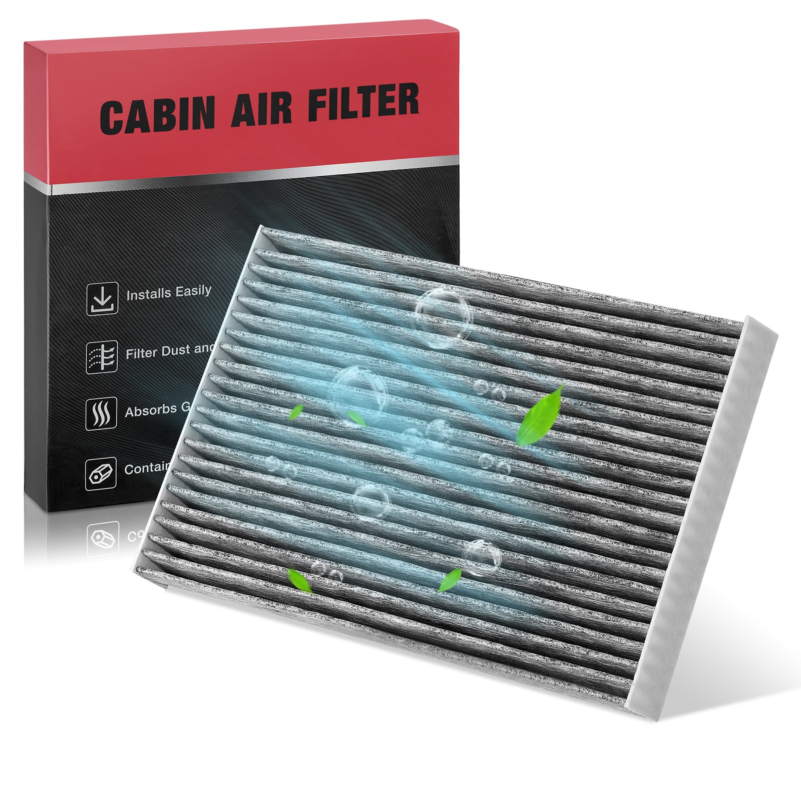 Carbon Cabin Air Filter for 06-19 Chevy Corvette 06-09 Cadillac XLR CF11181