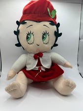 Vintage 11" Betty Boop Baby Red  White Dress Plush Doll Kelly Toy 2006