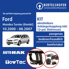 Für FORD Mondeo Turnier (Kombi) III Typ BWY 00- AHK abn +13pol spez E-Satz TOP