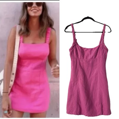 Zara Pink Linen Blend Mini Dress NEW Size Medium | eBay Zara Pink Linen Blend Mini Dress NEW Size Medium | eBay