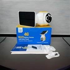 4G 1080p Battery Camera With Solar Panel Built-in Sim Card