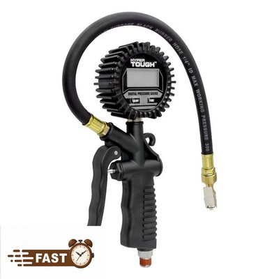 #ad Hyper Tough 1 4quot; Tire Pressure Gauge Digital 16quot; Hose for Air Compressor $41.78