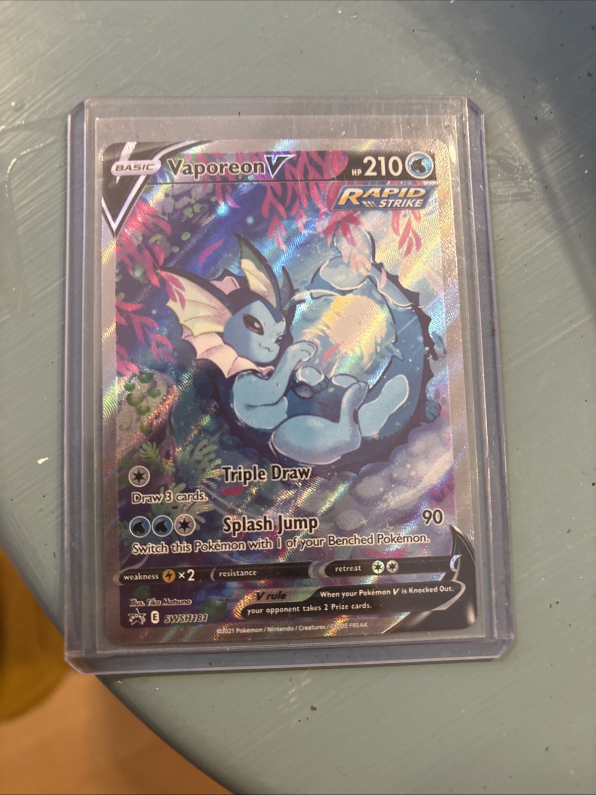 Pokemon TCG Vaporeon V SWSH181 Black Star Promo NM