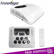 12V Camper RV Air Conditioner Kit Heat & Cool Rooftop Trailer Electric AC Unit