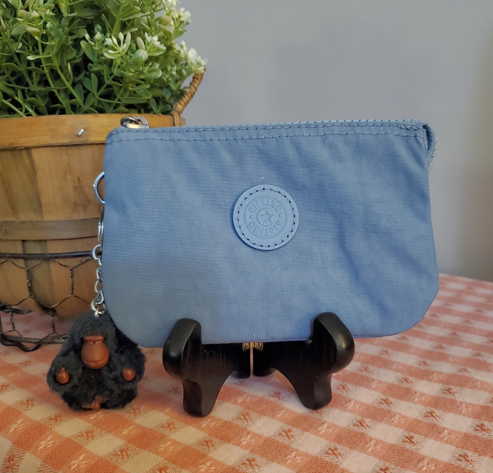 Kipling Creativity Small Pouch Blue Stone Unused … - image 2
