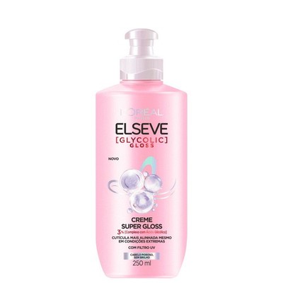 Elseve - Glicolico - Creme para Pentear Super Brilho 250Ml - (8.45FlOz)
