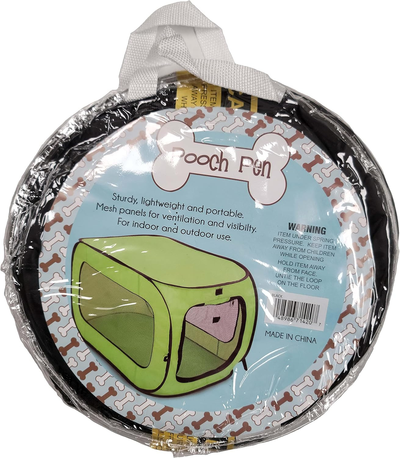 Portable, Collapsible, Pop Up Kennel Travel Cat and Dog Crate, 32.5" L x 19.5" W