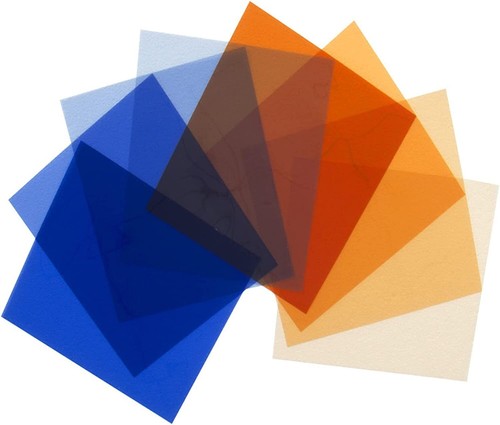 8Pcs 16X20 Inches Color Correction Gel Filter Orange Blue Photography Light Gel - Picture 8 of 18