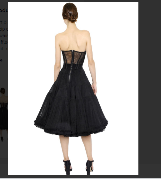 dolce & gabbana bustier tulle midi dress Dolce & Gabbana Tulle Midi Dress With Corset And Draping - Black