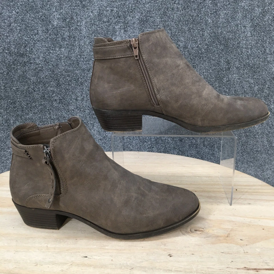 Madden Girl Botas Mujer 10 Bronco Botines Marrón Tela Punta Redonda Cremallera Foto 2 de 4