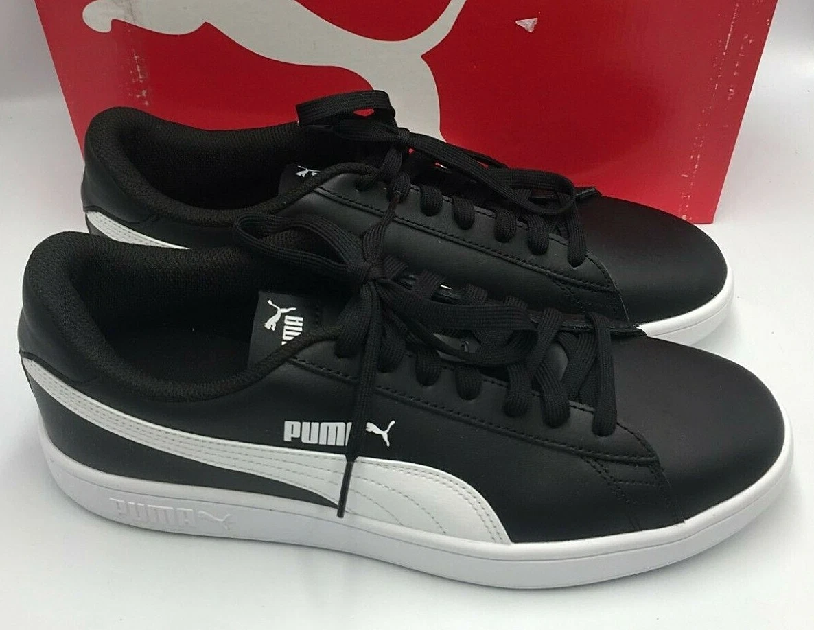 Puma Smash V2 Leather Soft Foam Optimal Comfort Sneaker Black Size12 | eBay