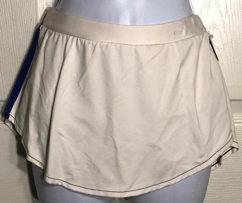 GK ELITE ICE FIGURE ADULT SMALL WHITE MICROFIBER FLAT PULL-ON SKATE SKIRT Sz AS - 第 1/11 張圖片