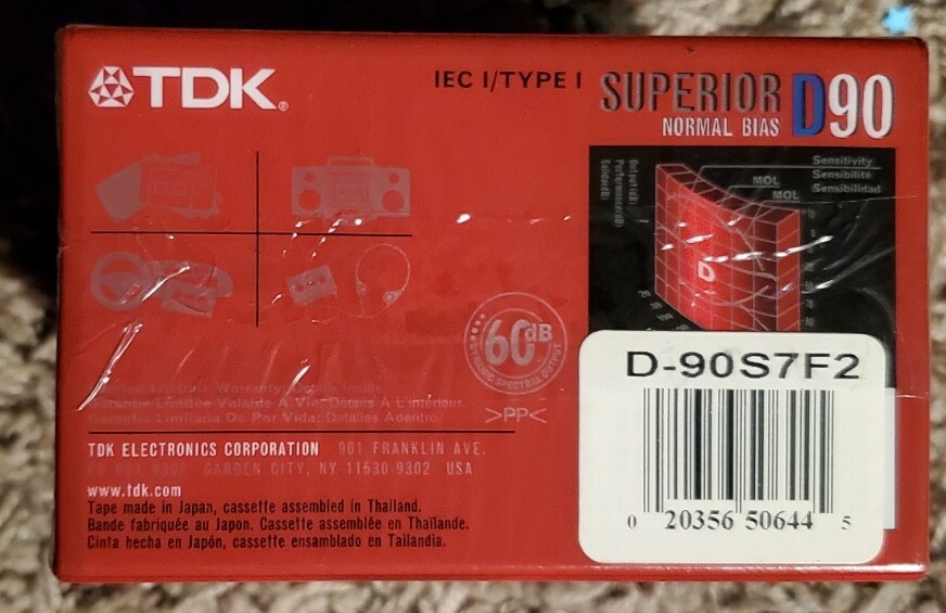 TDK Cassette Tapes Superior D90 Bonus 7-pack 90 Min New Sealed | eBay