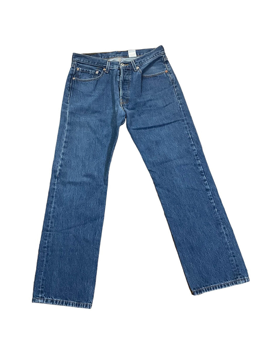 Levi's 501 men's straight leg medium wash button up jeans Levi's 501 men's straight leg medium wash button up jeans