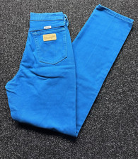 vintage wrangler jeans 5/6x34 made in USA Turquoise cowgirl rodeo straight leg
