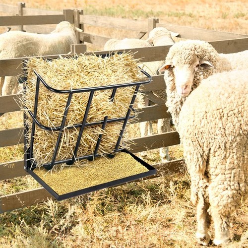 Large Capacity Hay Feeder with Detachable Grain Tray, Hay Rack,Feeding Rack - Picture 11 of 24